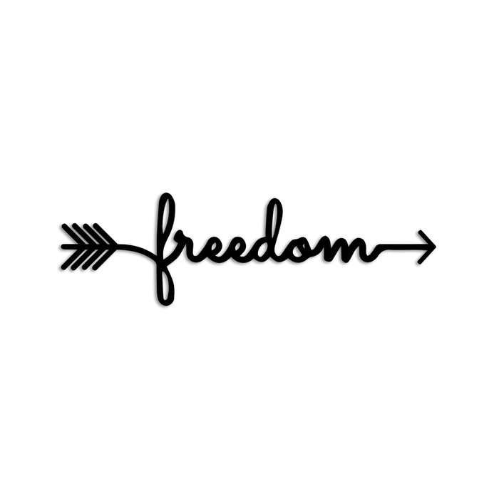 Wallity Freedom Escultura de Pared de Metal Negra Wallity Freedom Escultura de Pared de Metal Negra